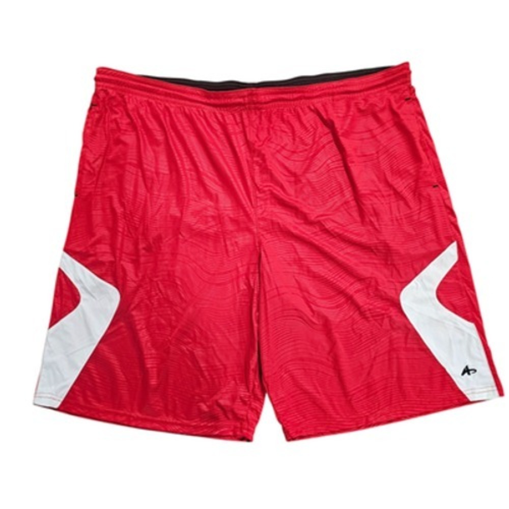 Athletech‎ Men's 3XL Red White Athletic Shorts Drawstring Elastic Waist Pockets